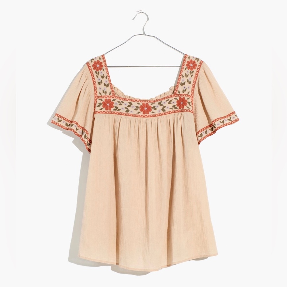 Madewell embroidered top